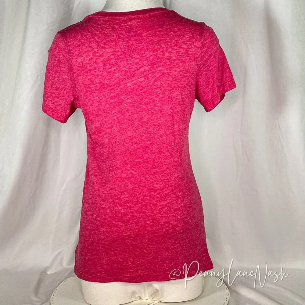 Old Navy Tri blend Short Sleeve V Neck Tee Shirt Pink - Picture 7 of 7